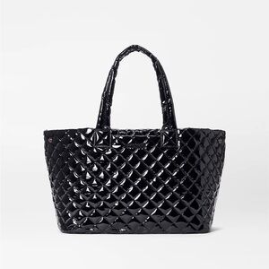 MZ Wallace Glossy Black Quilted Tote